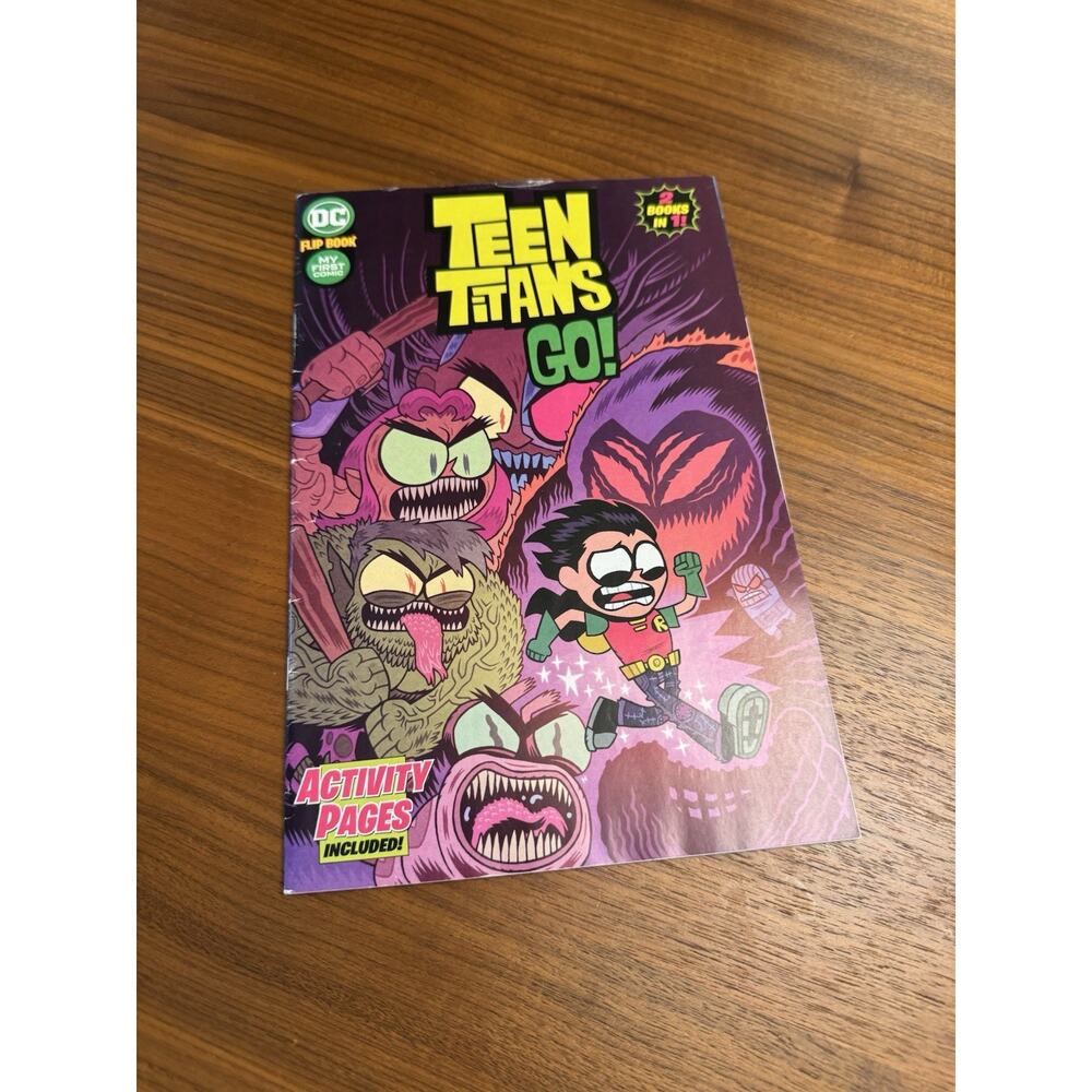 Teen Titans Go DC Comic, My First Comics, 2 Books in 1, Flip Book